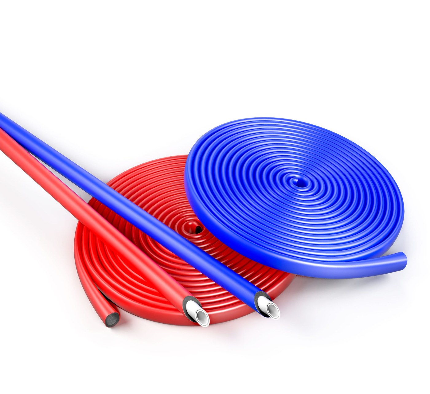Трубка теплоизоляционная Energoflex Super Protect 28×4 мм, 2 м, красный, синий